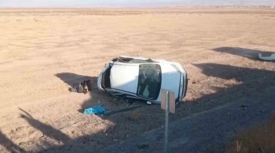 Konya’da otomobil takla attı: 6 kişi yaralandı