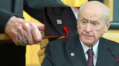 MHP Lideri Devlet Bahçeli'den dikkat çeken yüzük ve rozet! “Güç ve kuvvet Allah’a aittir” mesajı!