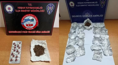 Edirne Keşan’da yasaklı madde operasyonu: 4 şüpheli gözaltında