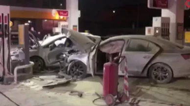 Çekmeköy'de araç benzinliğe daldı