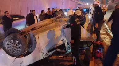 Şanlıurfa’da otomobil devrildi: Baba ve iki çocuğu yaralandı