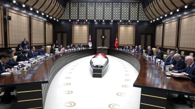 Cumhurbaşkanı Erdoğan ile Güney Kore Devlet Başkanı Lee, heyetler arası görüşmeye başkanlık yaptı