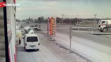 Eskişehir’de dehşet anları kamerada! Dönmeye çalışan otomobile arazi aracı çarptı