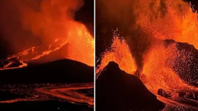 Dünyanın en aktif yanardağı Kilauea lav saçıyor