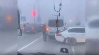 Ankara'da yoğun siste zincirleme kaza