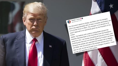 Trump’tan şok iddia! “Biden’ın belgelerdeki imzaları sahte, hepsini iptal ediyorum!”