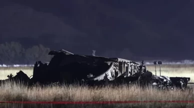 Düşen C-130 tipi kargo uçağından ilk görüntüler geldi