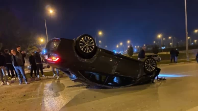 İnegöl’de korkunç kaza: Otomobil takla attı, 2 yaralı