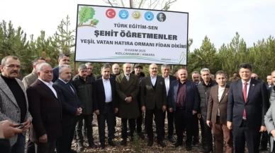 Şehit öğretmenlerin adı Türk Eğitim-Sen’in fidanlarında yaşayacak