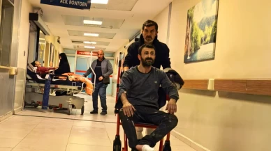 İnegöl’de odun keserken motorlu testere düştü: Başparmağı koptu