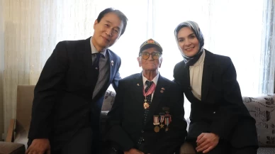 Bakan Göktaş, Güney Koreli bakan ile Kore gazisi Osman Yaşar Eken'i ziyaret etti