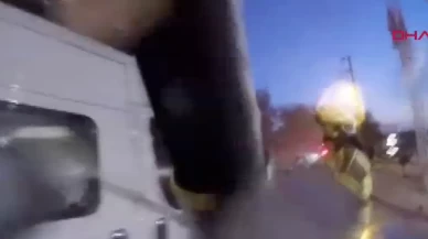 Diyarbakır’da park halindeki karavan alev aldı: Müdahale anı kamerada