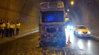 Orhangazi Tüneli’nde su tankeri alev aldı!