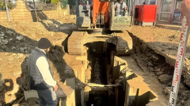 Balıkesir’de altyapı çalışmalarında Bizans dönemine ait sütunlar bulundu