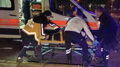 Yolun karşısına geçmeye çalışırken motosiklet çarptı