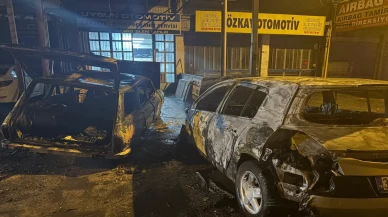 Tamir için bırakıldı, ertesi gün yandı! Araçlar küle döndü