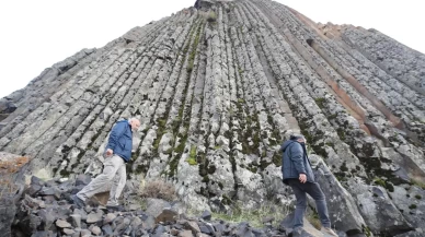 Muş'ta beşgen bazalt kayalıklar ilgi çekiyor