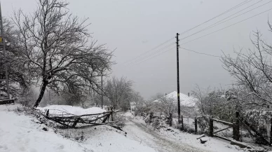 Samsun'un Kızlan Yaylası'nda kar etkili oldu