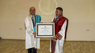 Hazine ve Maliye Bakanı Şimşek'e fahri doktora unvanı