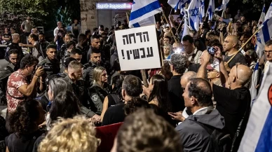 Netanyahu'yu protesto edildi