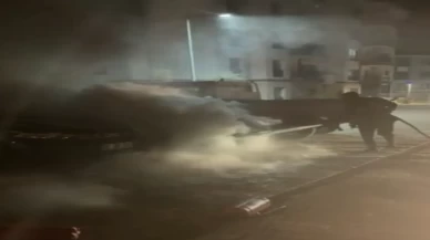Osmaniye’de park halindeki otomobil bir anda alev aldı!