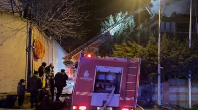 Arnavutköy’de 4 katlı binada bacadan alevler yükseldi
