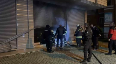 Çay makinesi deposunda yangın çıktı