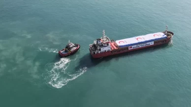 Kızılay'ın 19. Gazze ''İyilik Gemisi'' dualarla yola çıktı