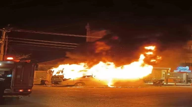 Manisa’da serviste korku dolu anlar! Alevler bir anda yükseldi