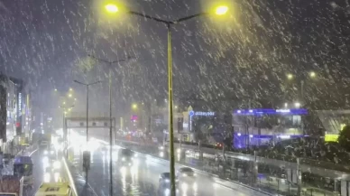 İstanbul'da beklenen kar yağışı başladı