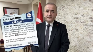 Elazığ’da eğitime ara kararı! Vali Hatipoğlu açıklamayı yaptı