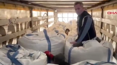 Amasya’da plastik yüklü TIR’dan 13 kaçak göçmen çıktı