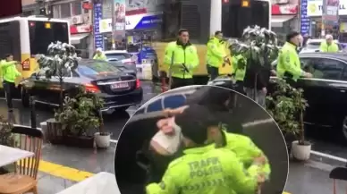 İstanbul'da sıcak dakikalar! Polis silah çekip lüks aracın önünü kesti