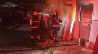 Mermer atölyesinde soba faciası