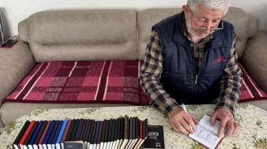 42 yıldır günlük tutarak yaşadığı olayları ve çevresindeki gelişmeleri not ediyor