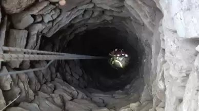 Muğla'da kuyuya düşen keçi kurtarıldı