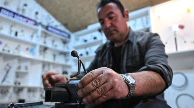 Demir ustası işini sanata dönüştürdü