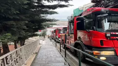 Beşiktaş'ta 6 katlı binada yangın paniği