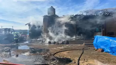 Konya'nın Kadınhanı ilçesinde çıkan yangında traktör ve ev alev aldı!