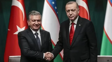 Cumhurbaşkanı Erdoğan, Özbekistan'lı mevkidaşı Mirziyoyev ile görüştü