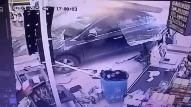 Ordu'da korkunç kaza! Kontrolden çıkan otomobil markete daldı