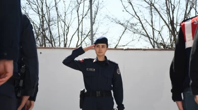 Kadın jandarmalar huzur ve güvenlik sağlamak için görevde