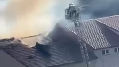 Karabük'te 7 katlı apartmanda yangın paniği