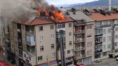 Konya'da apartmanda çıkan yangında 2 kişi yaralandı