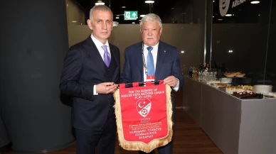 TFF Başkanı, Macaristan Futbol Federasyonu Başkanı Csányi ile Puşkaş Arena'da bir araya geldi