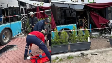 Halk otobüsü dehşet saçtı! 7 araç birbirine girdi...