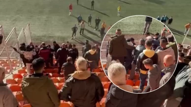 Amatör maçta tribün karıştı, seyirciler birbirine girdi!