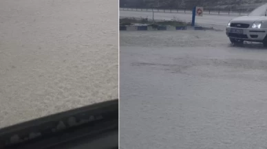 Tekirdağ'da dolu yağışı vatandaşları hazırlıksız yakaladı