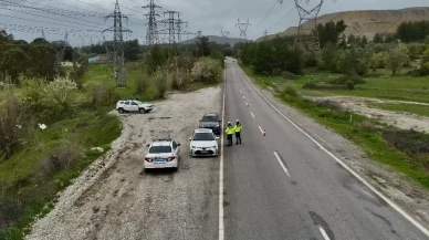 Muğla'da dron destekli trafik denetimi