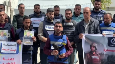 Filistinli gazeteciler, meslektaşlarının ölümlerini protesto etti